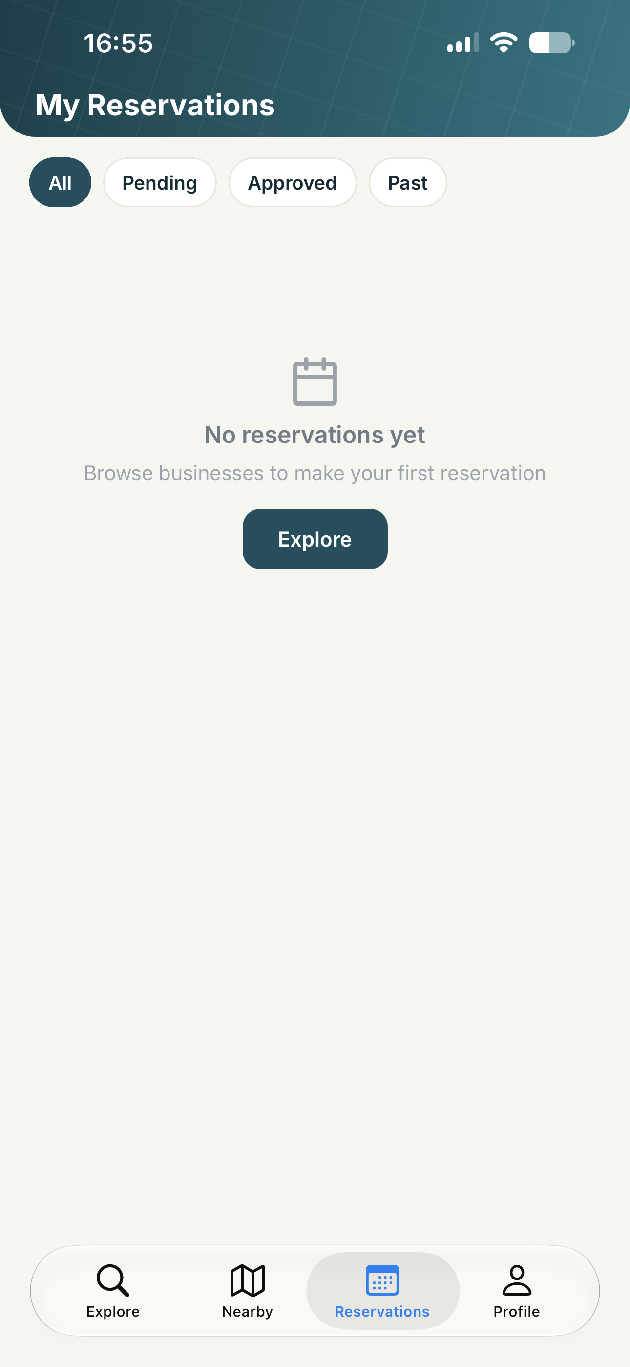 Spot MK reservations screen